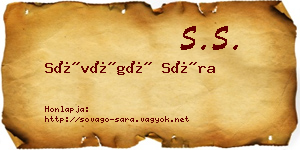 Sóvágó Sára névjegykártya