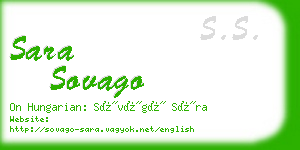 sara sovago business card
